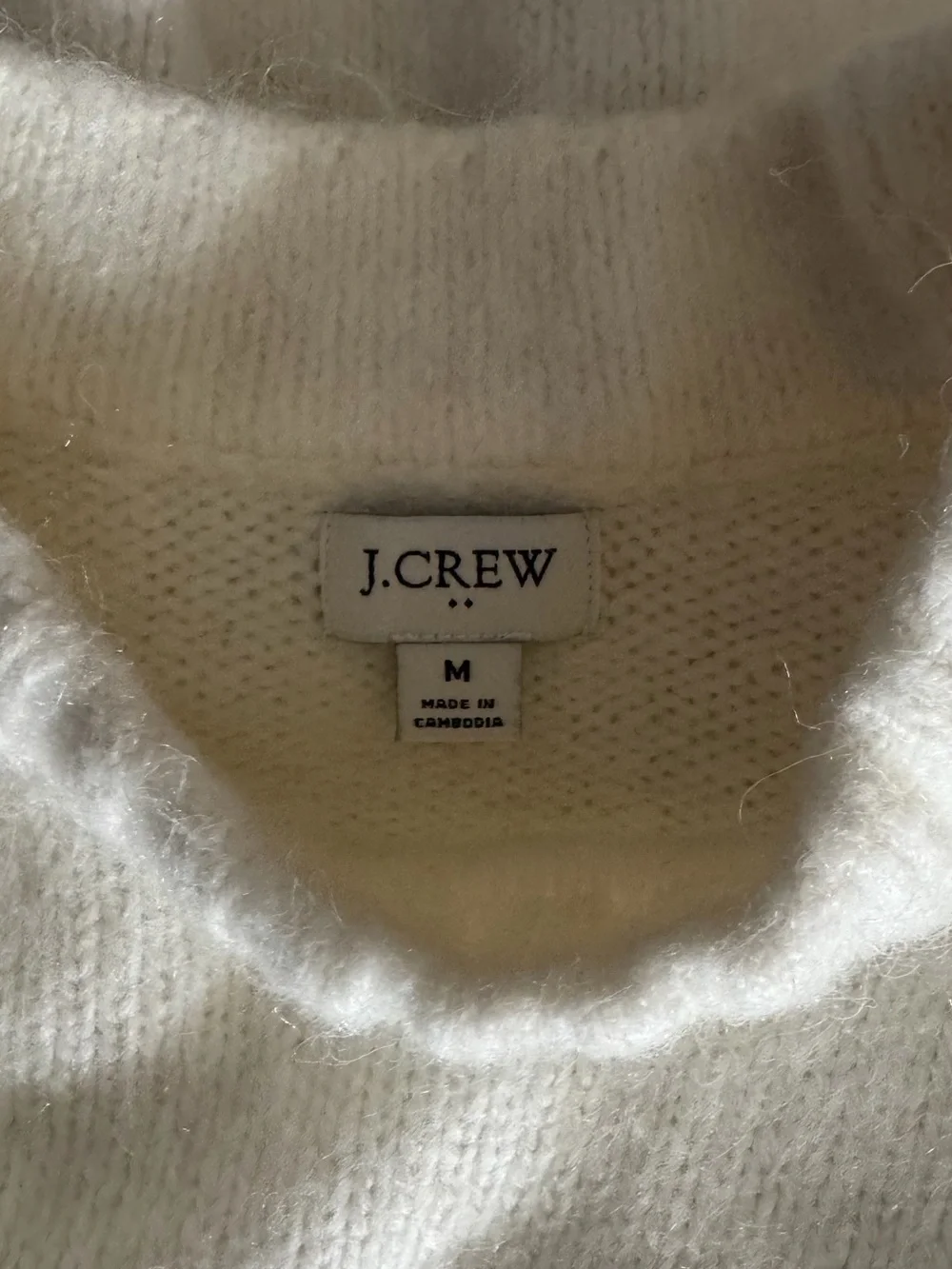 J. Crew Cream Fuzzy Crewneck Sweater - Picture 10 of 12